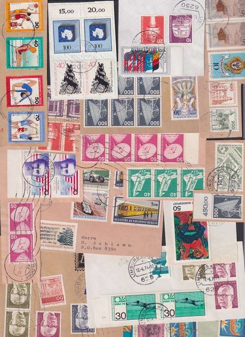 GERMANY - a few hundred used stamps, good value lot (6 scans)